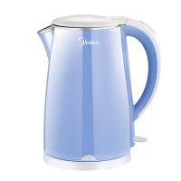 美的電水壺?zé)崴畨仉姛崴畨?04不銹鋼1.7L容量雙層防燙暖水壺?zé)畨亻_(kāi)水壺 WHJ1705C