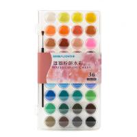 雄獅固體水彩雄獅粉餅水彩顏料36色